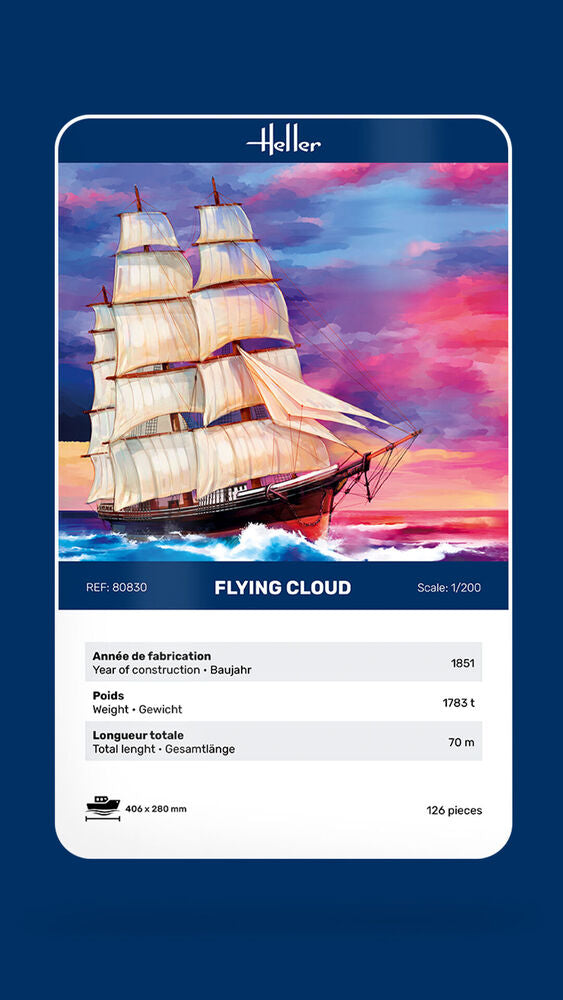 Heller Historical Collection Flying Cloud 1/200 bateau voilier