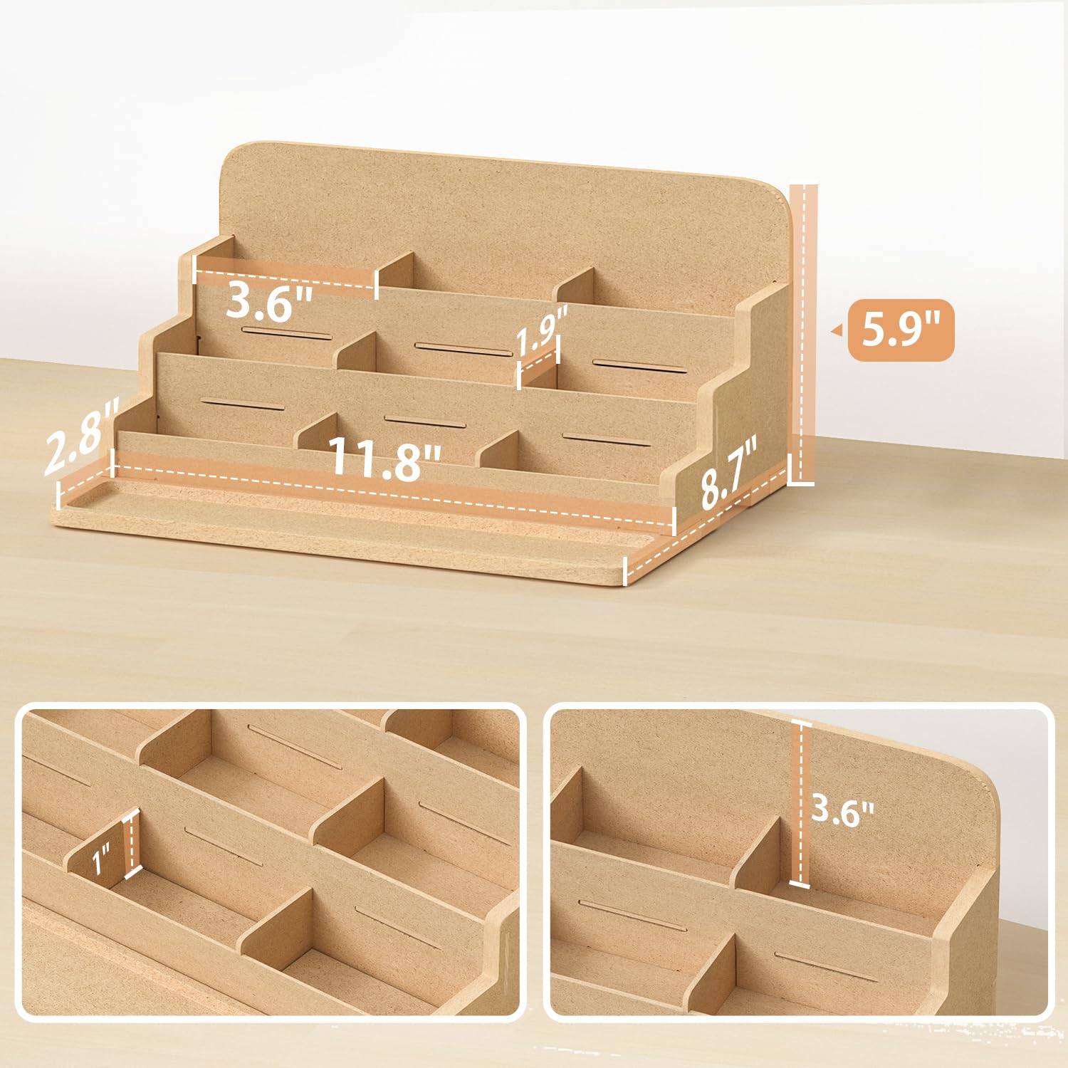 Bucasso Hobby Organizer GK3 rack peinture 24 pots MDF