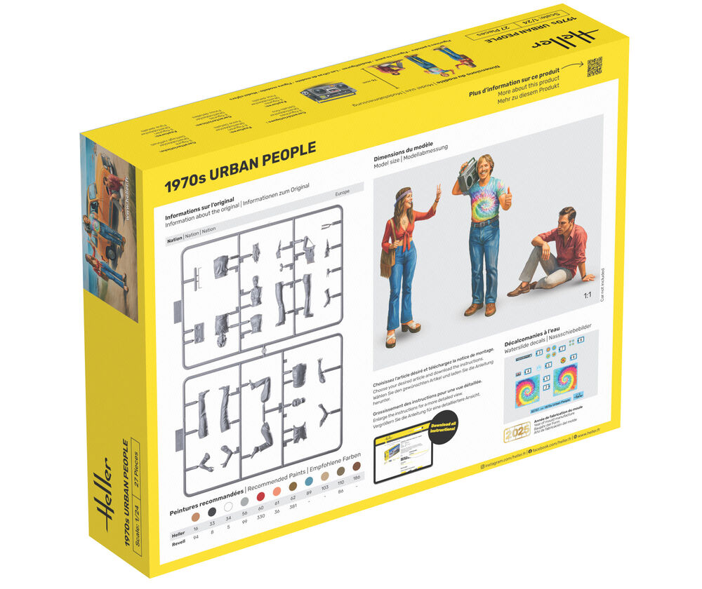 Heller Historical Collection 1970s Citadins 1/24 figurines diorama