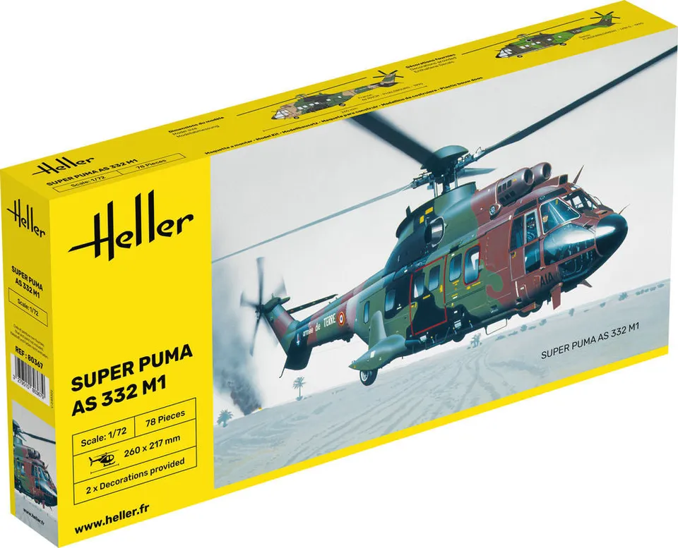 Heller Super Puma AS 332 M1 1/72 maquette hélicoptère militaire