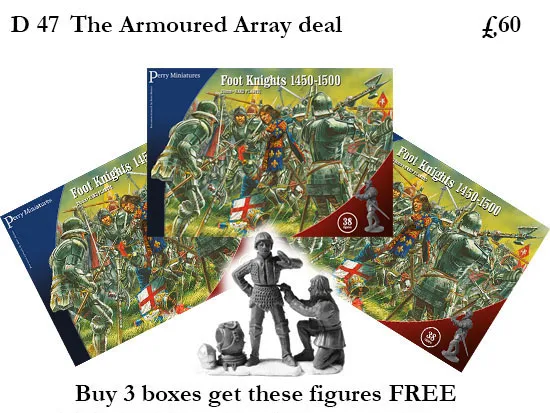 Perry Miniatures War of Roses D47 lot Armoured Array plastique