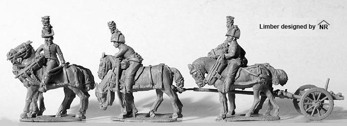 Perry Miniatures Napoleonic AN36 avant-train six chevaux métal
