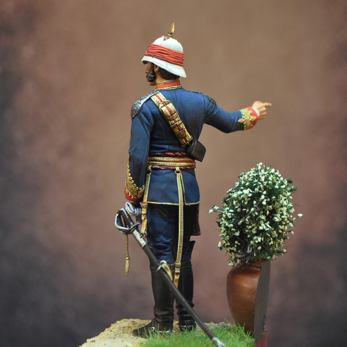 ART GIRONA 70mm 9th Bengal Cavalry Commander 1866 figurine
