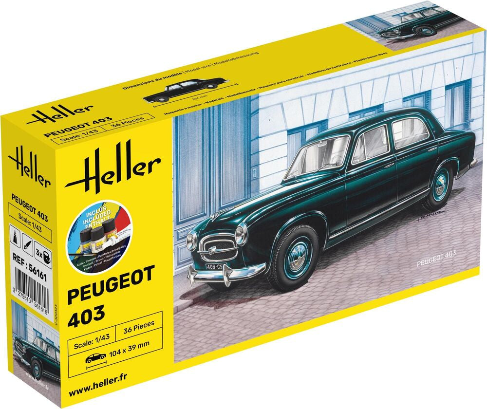 Heller Starter Kit Peugeot 403 1/43 maquette voiture kit