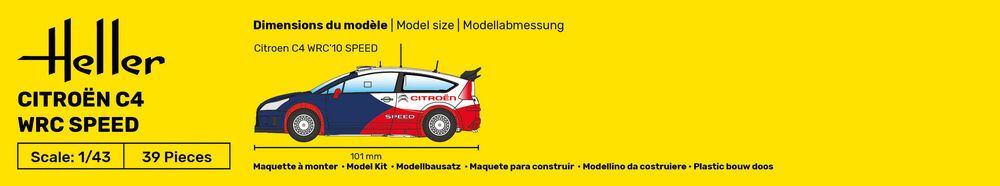 Heller Starter Kit Citroën C4 WRC Speed 1/43 maquette voiture