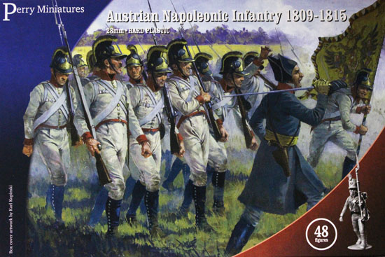 Perry Miniatures AN 40 infanterie autrichienne maquette 48 figurines