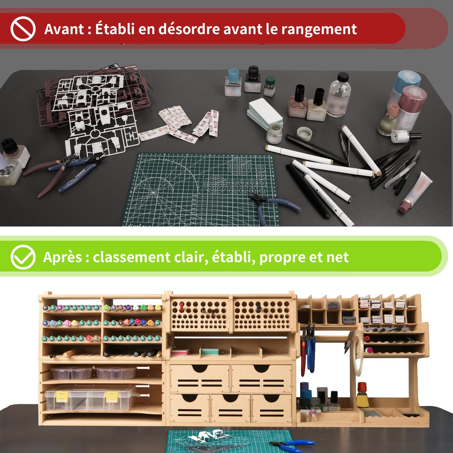 Bucasso Hobby Organizer Set GK Pro station atelier MDF