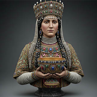 ART GIRONA Busts Theodora buste 1/10 à peindre Byzance