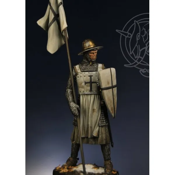 ART GIRONA Miniatures Chevalier allemand à bannière figurine 54 mm XIIIe