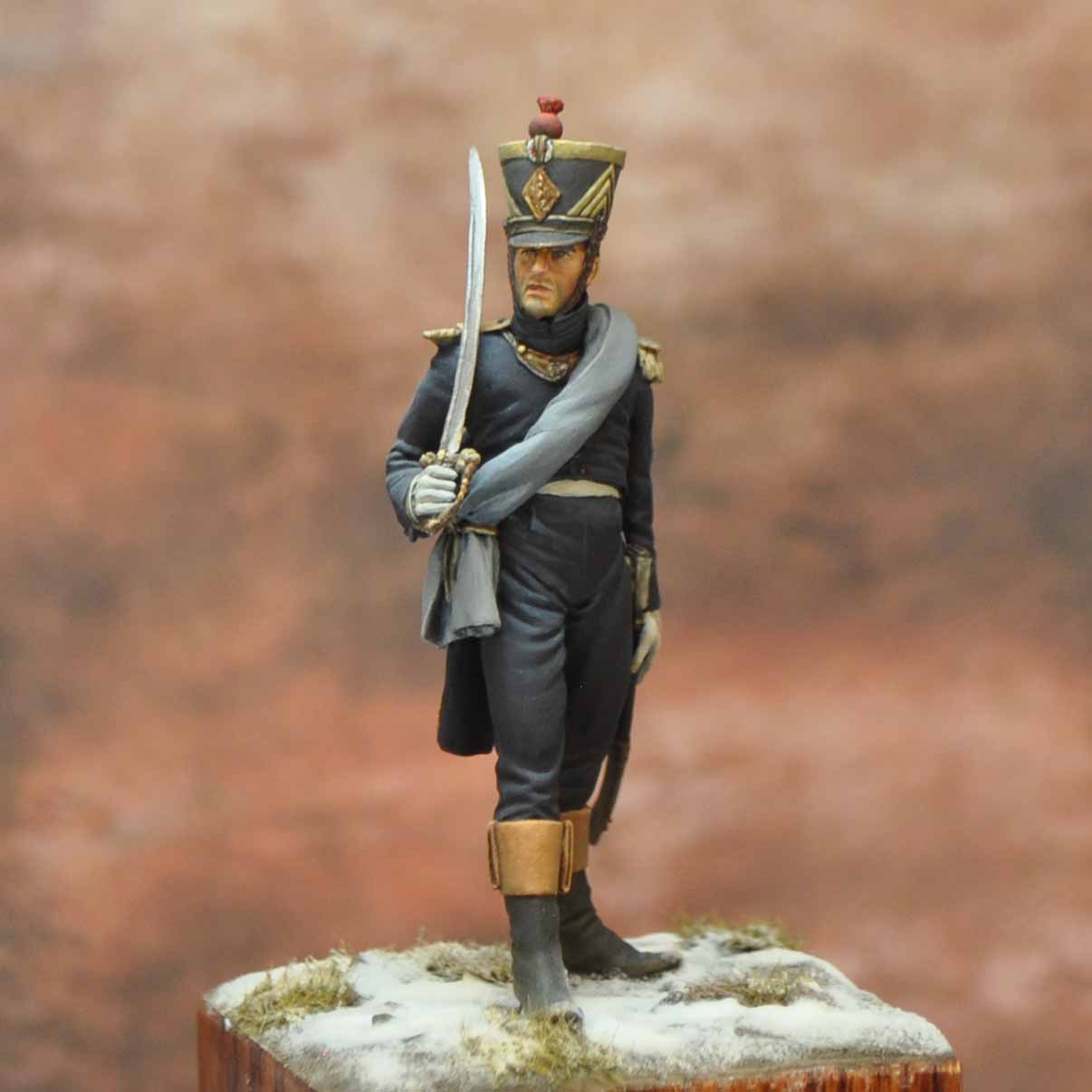 ART GIRONA Napoleonic War Grenadier Officer figurine France 1807