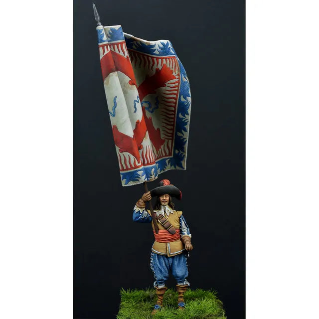 ART GIRONA General Serie Porte-drapeau Espagnol 1618 figurine