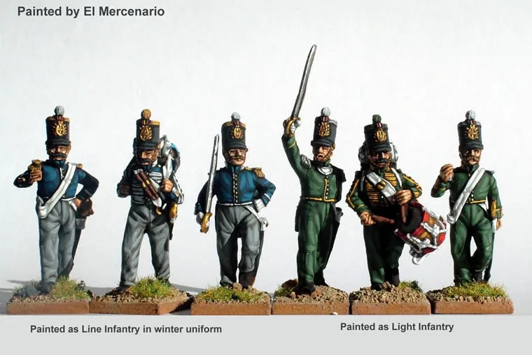 Perry Carlist War ISA4 commandement infanterie figurines 28mm