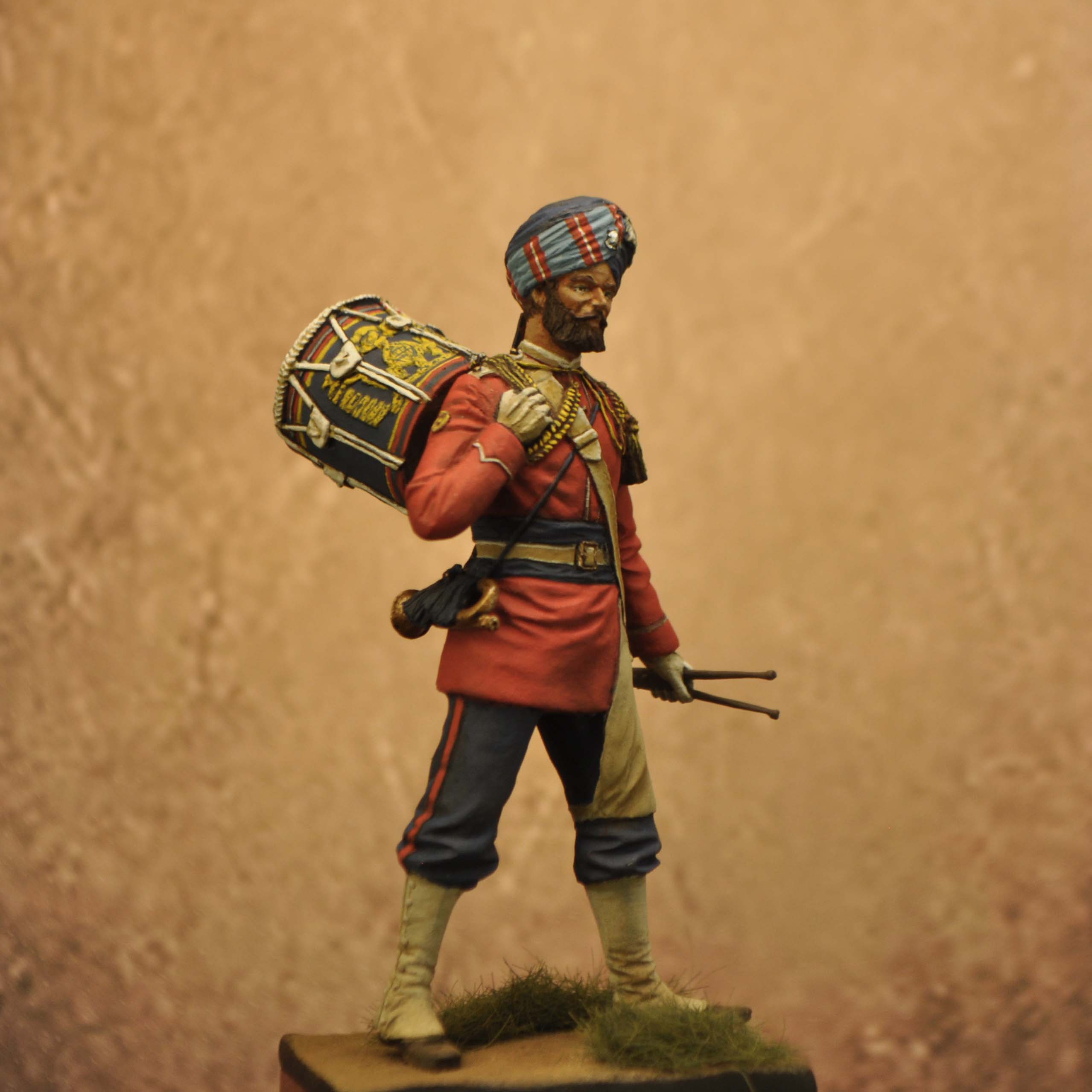 Art Girona 70mm 30th Punjabis Drummer 1928 figurine à peindre
