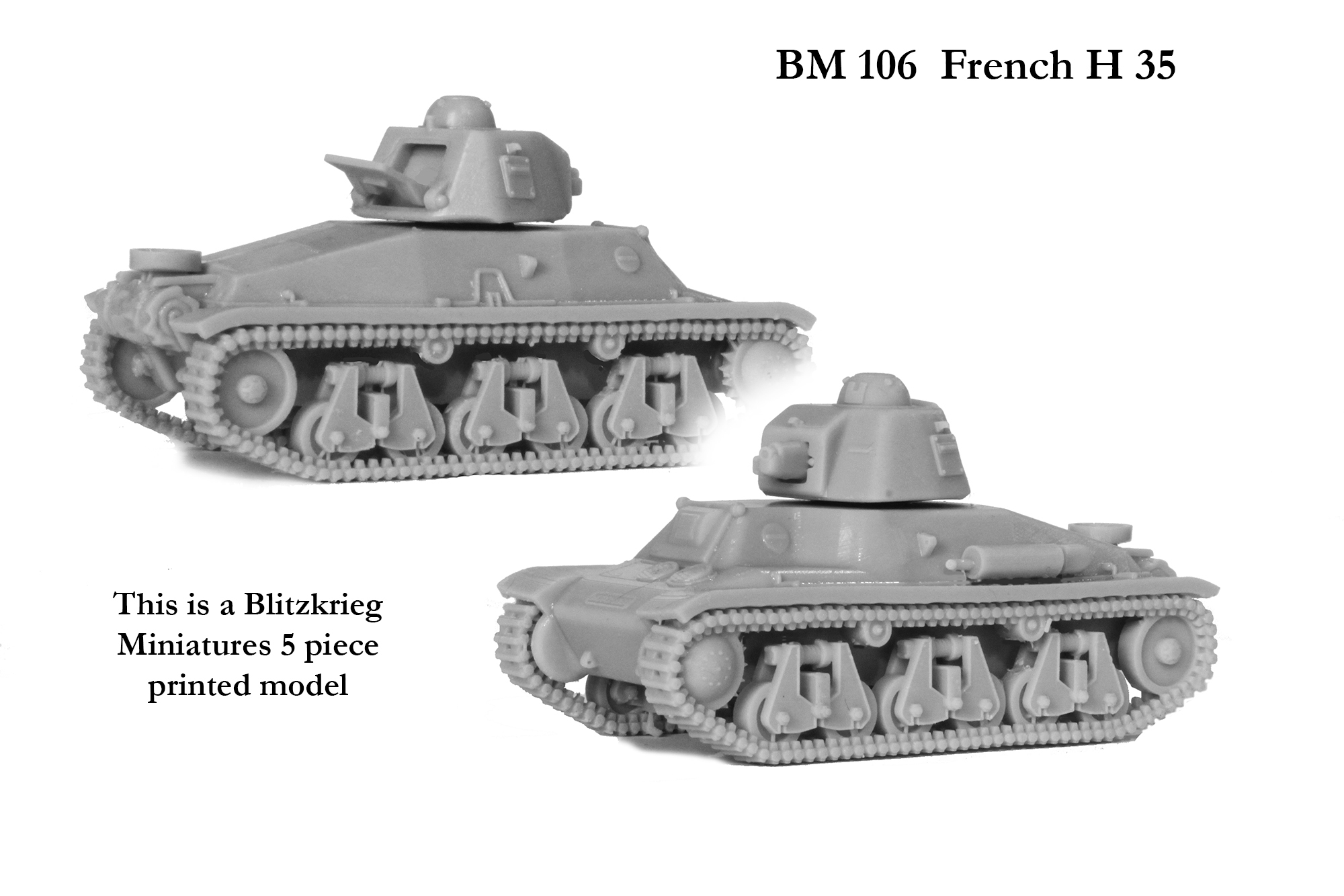 Perry Miniatures World War 2 BM 106 char Hotchkiss 35 28mm