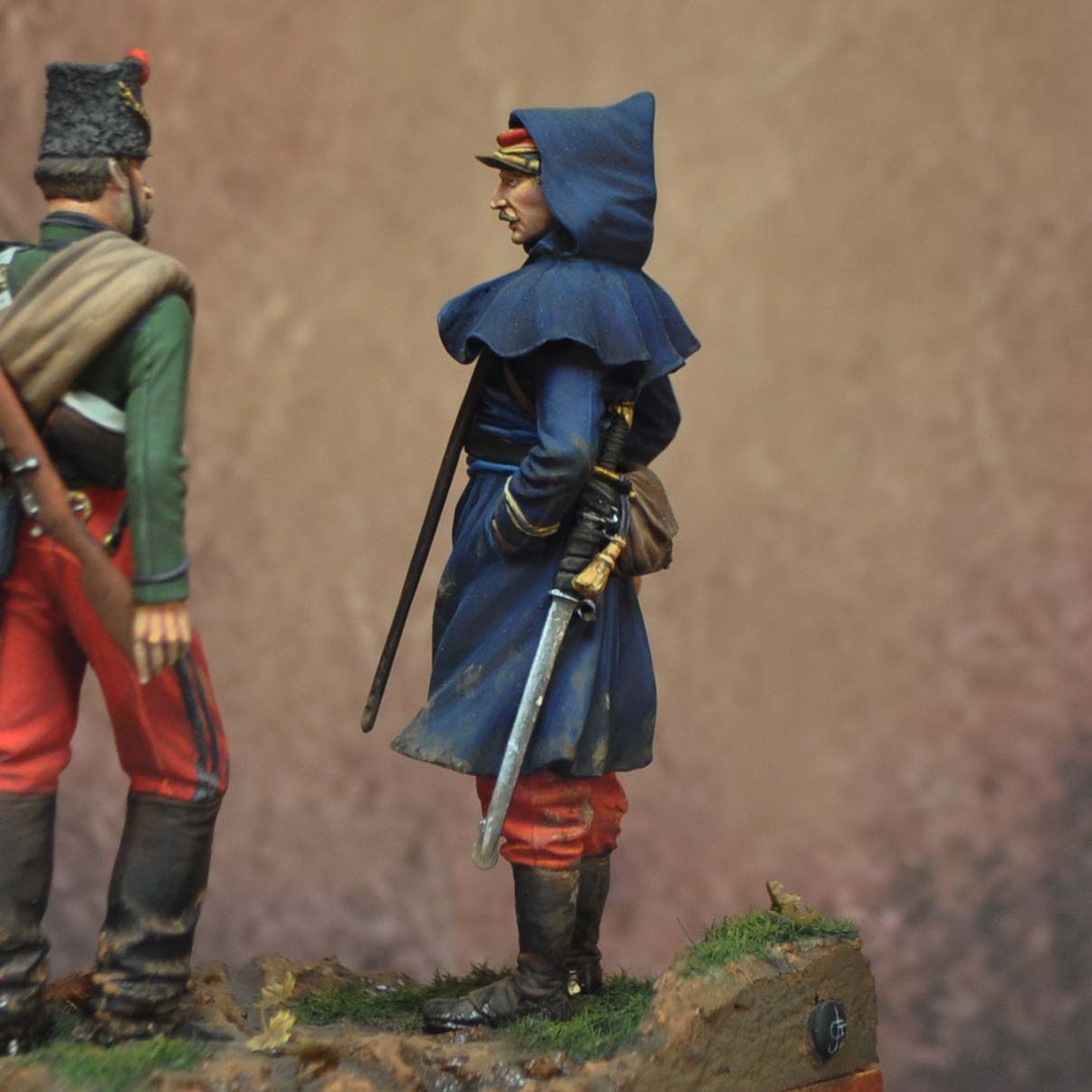 ART GIRONA 70mm Line Infantry Officer France 1870 figurine