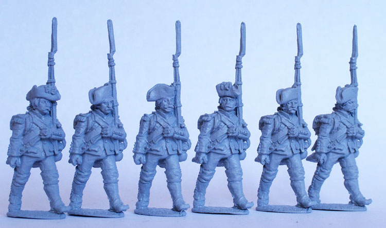 Perry AW156 figurines chasseurs français attaque habits 1779
