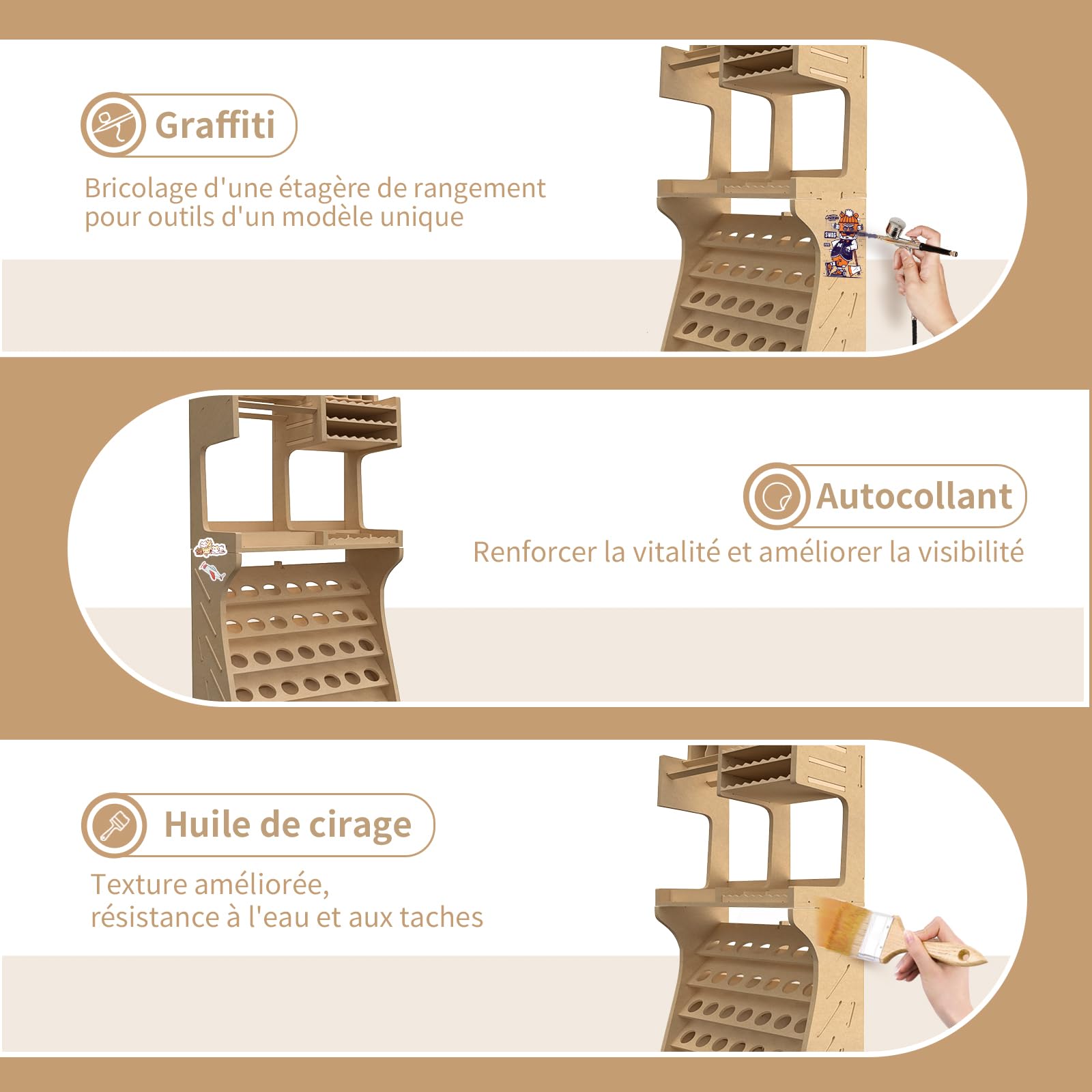 Bucasso GK SY organisateur maquette MDF 35 peintures