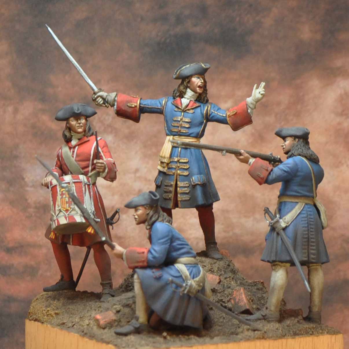 Art Girona Spanish Serie Siège Barcelone 1714 figurine