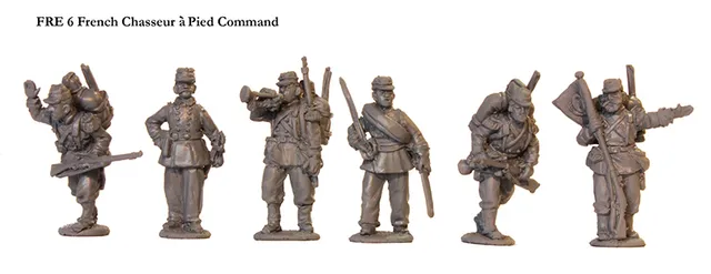 Perry Miniatures Franco-Prussian FRE 6 figurines chasseurs à pied 28mm