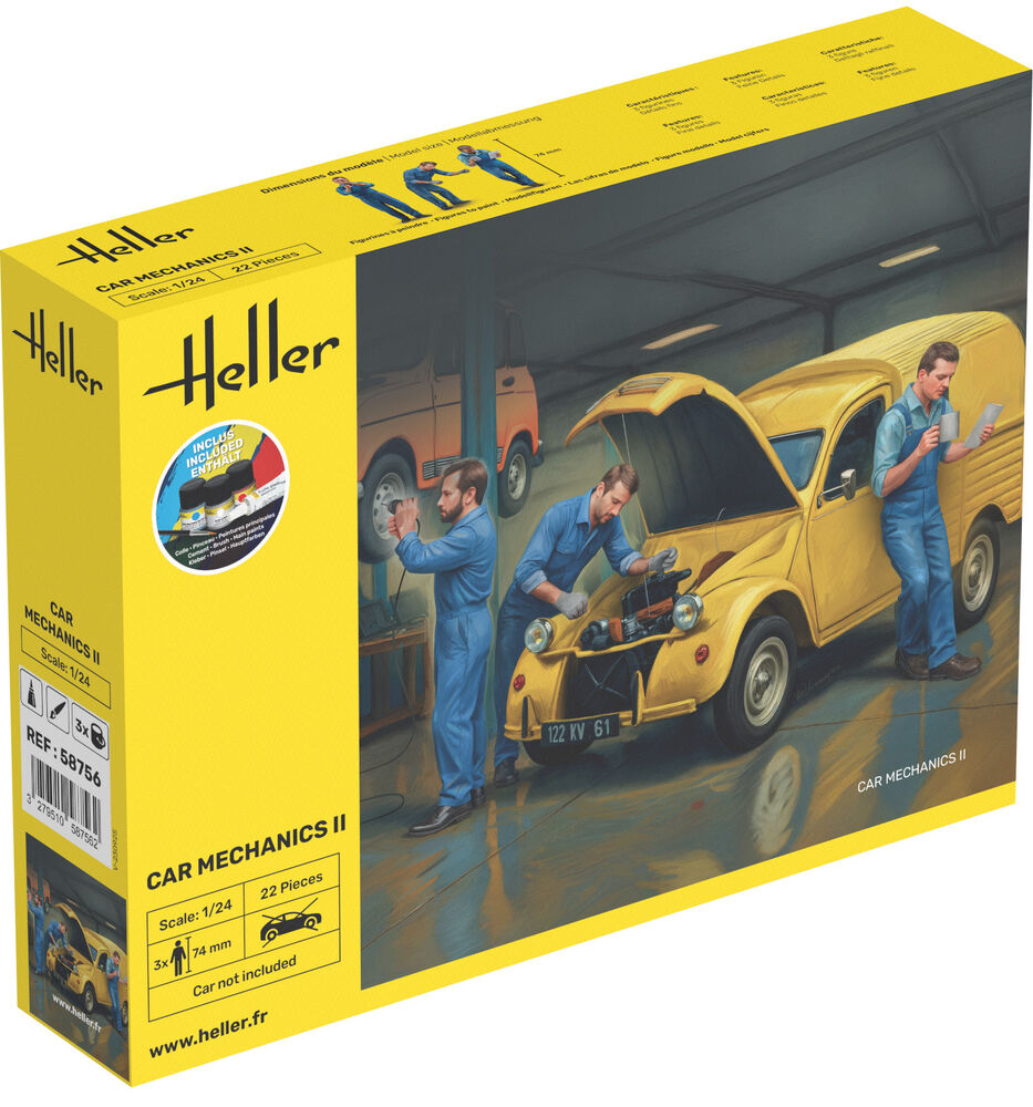 Heller Starter Kit Mécanique auto II figurines 1/24