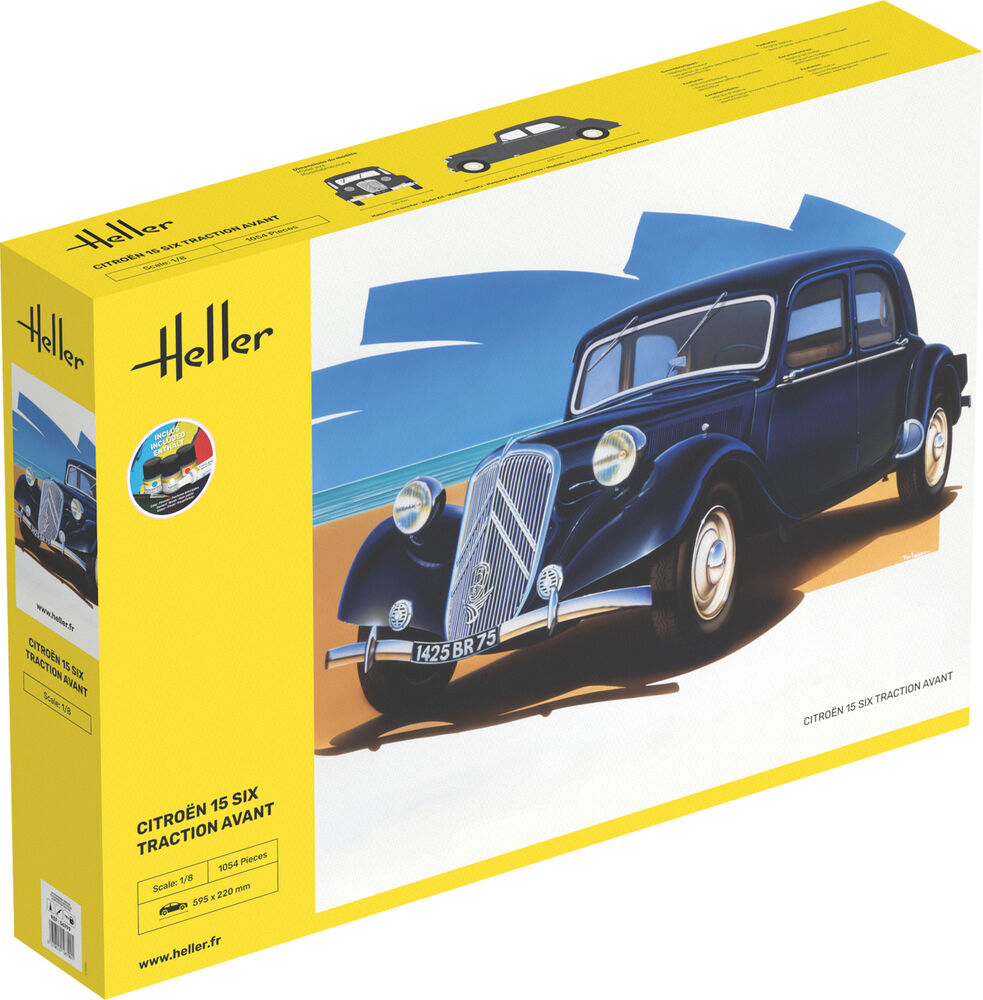 Heller Starter Kit Citroën 15 Six 1/8 maquette voiture coffret