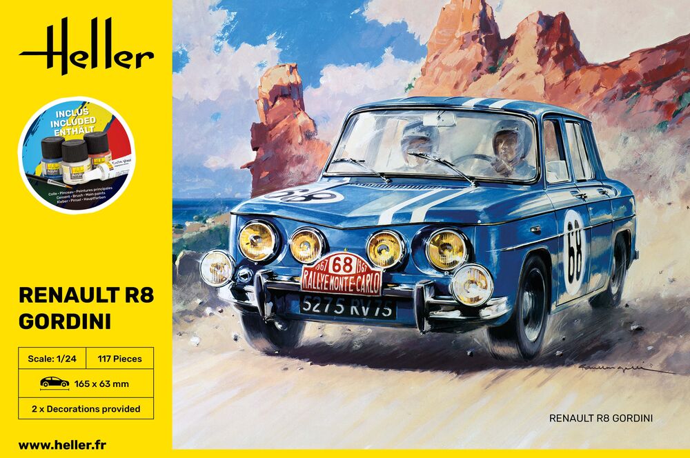 Heller Starter Kit Renault R8 Gordini maquette voiture 1/24