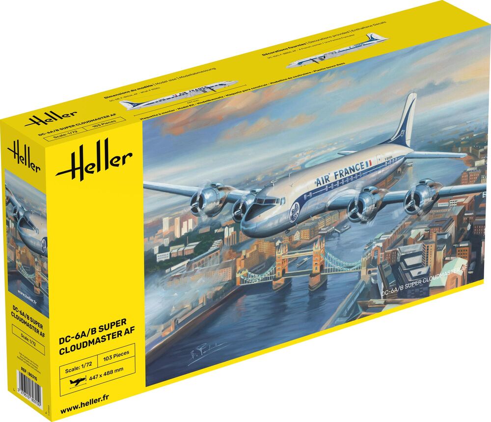 Heller Historical Collection DC-6 Super Cloudmaster maquette avion 1/72 Air France