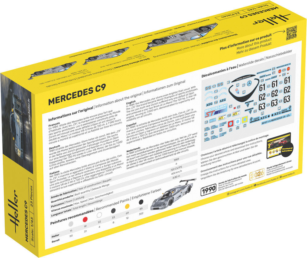 Heller Starter Kit Mercedes C9 maquette 1/43 Le Mans
