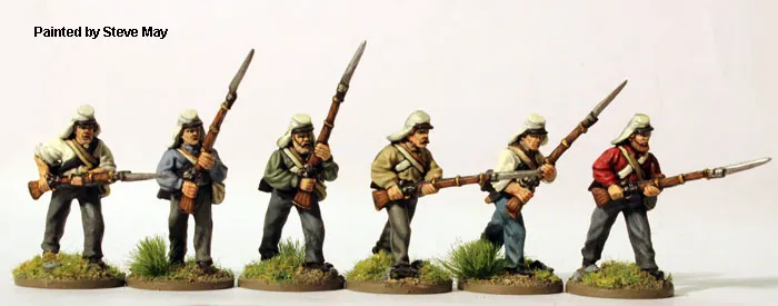 Perry ACW60 figurines infanterie chemises havresacs 28mm