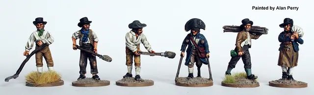 Perry Miniatures Napoleonic NX9 Labourers figurines civils