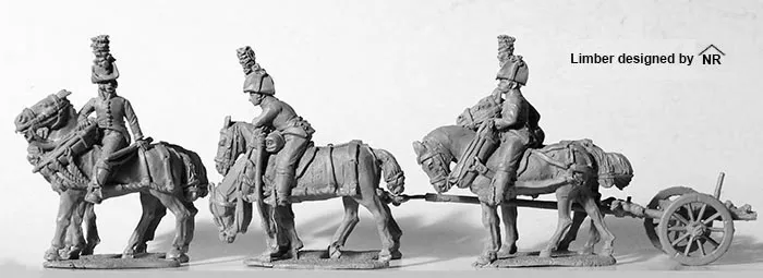 Perry Miniatures Napoleonic AN36 avant-train six chevaux métal
