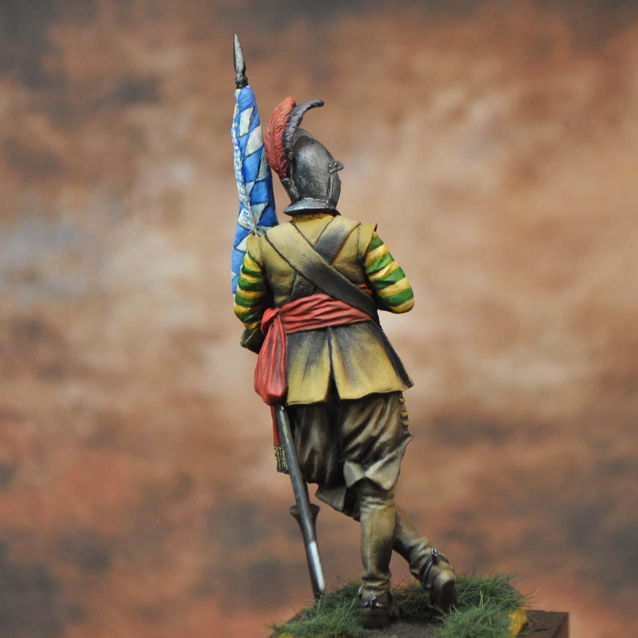 Art Girona General Serie Étendard cavalerie figurine 1618-1648