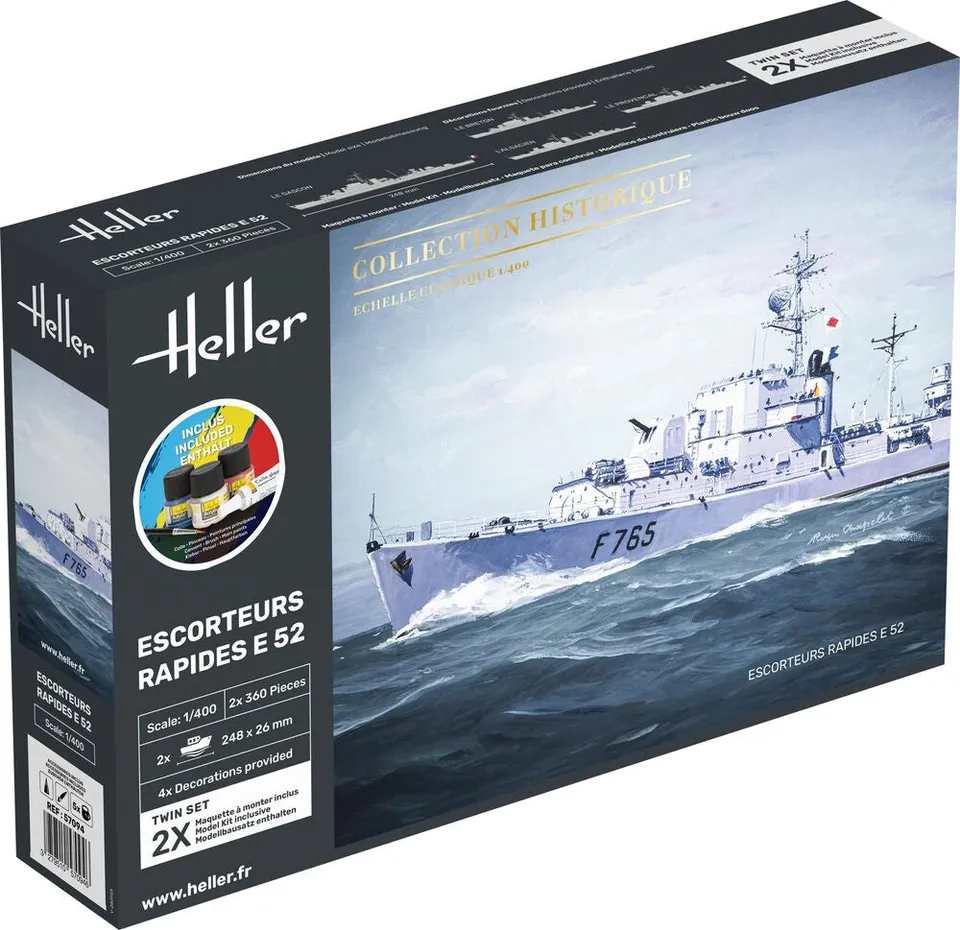 Heller Starter Kit Escorteurs Rapides E52 1/400 maquette bateau