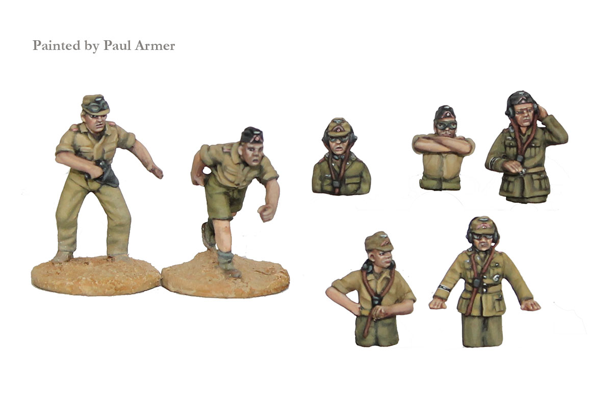 Perry Miniatures World War 2 GWW 3 German tank crew figurines 28mm