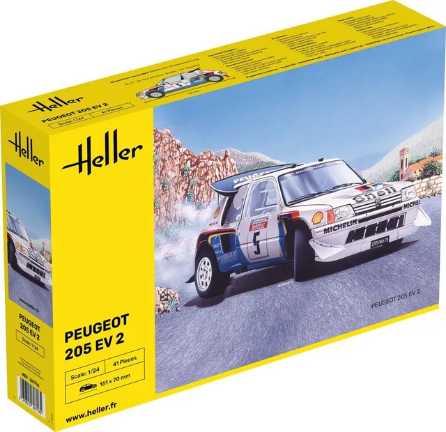 Heller Peugeot 205 EV2 1/24 maquette voiture rallye