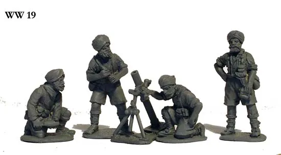 Perry Miniatures WW19 mortier Sikh 3 inch +4 figurines