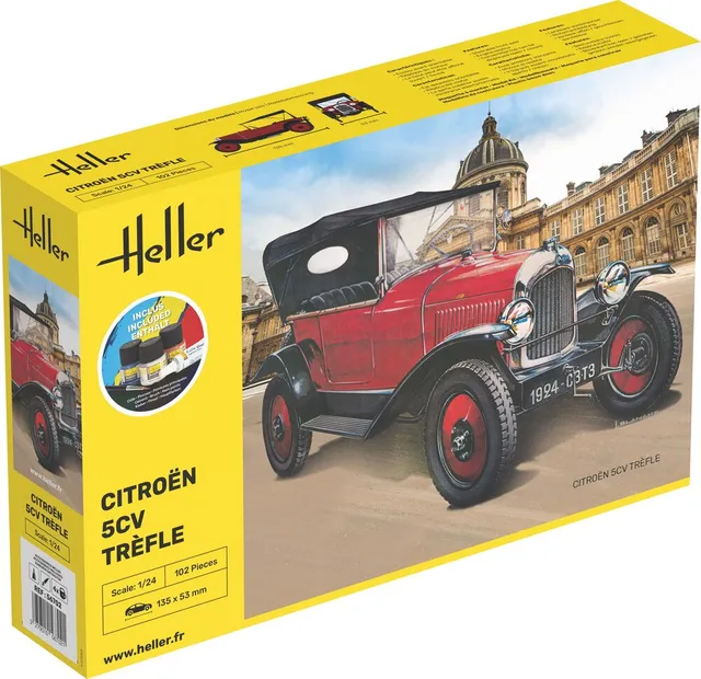 Heller Starter Kit Citroen Trèfle 1/24 maquette voiture kit