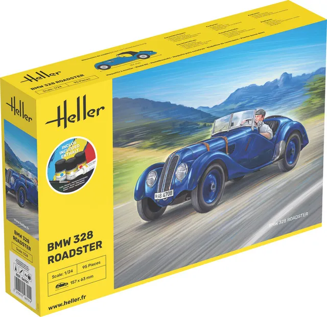 Heller Starter Kit BMW 328 Roadster 1/24 voiture complète