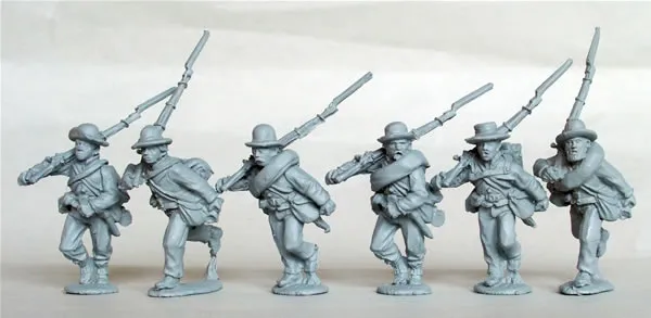 Perry ACW38 infanterie confédérée course figurines