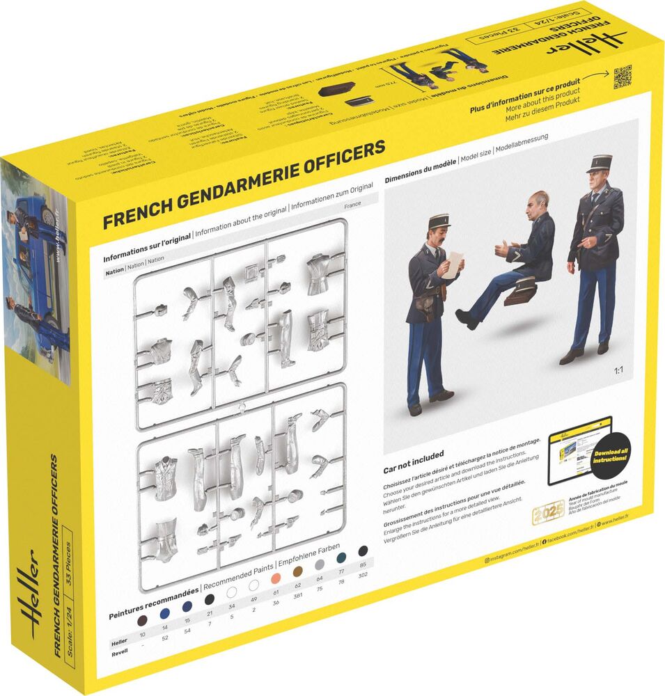 Heller Historical Collection Gendarmerie Officers 1/24 maquette figurines
