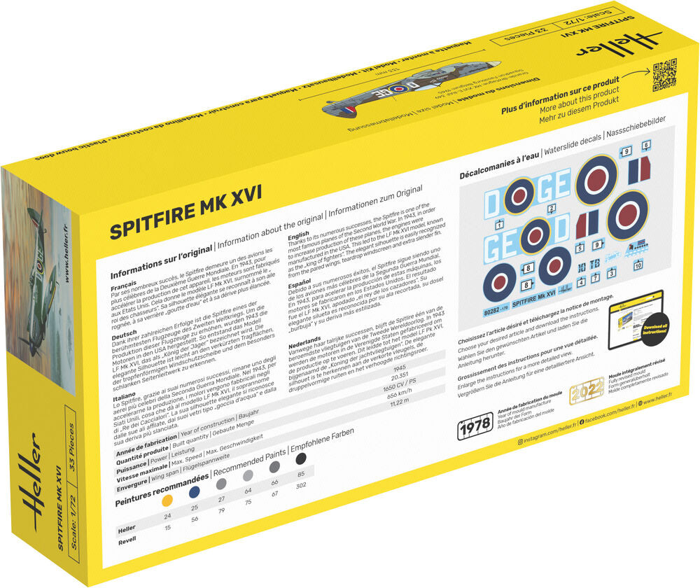 Heller Starter Kit Spitfire 1/72 maquette avion complète