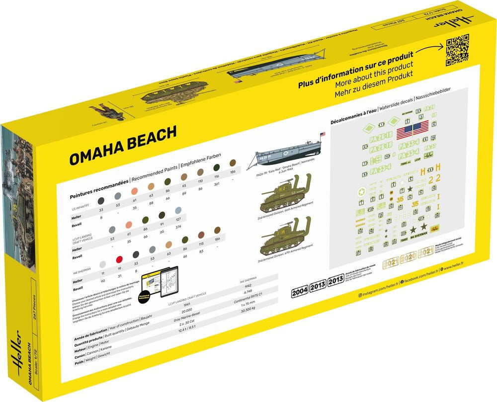 Heller Starter Kit Omaha Beach maquette diorama 1/72 complet