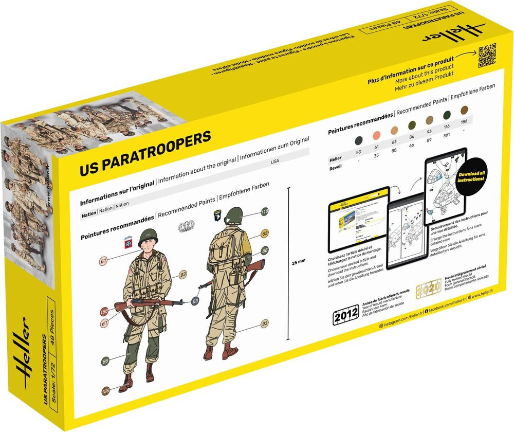 Heller Historical Collection US Fallschirmjäger 1/72 figurines WWII
