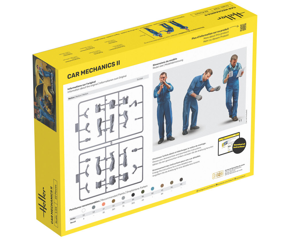 Heller Historical Collection Car Mechanics II figurines 1/24 garage