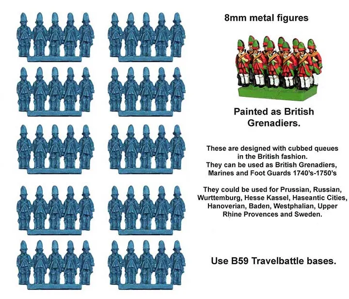 Perry Travelbattle TBL 6 figurine grenadiers mitre x50