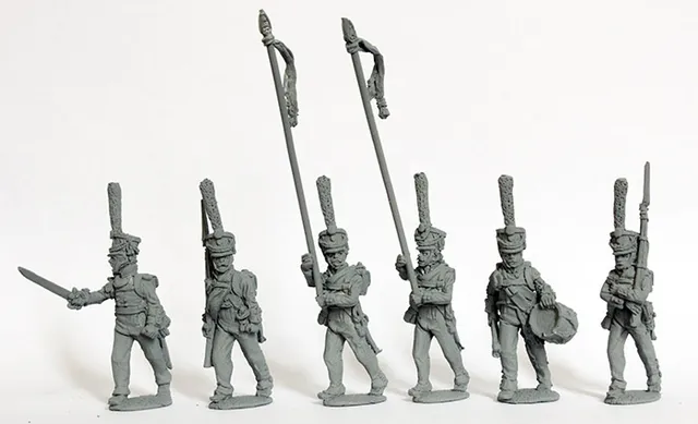 Perry Napoleonic RN85 Grenadier figurines commandement shako