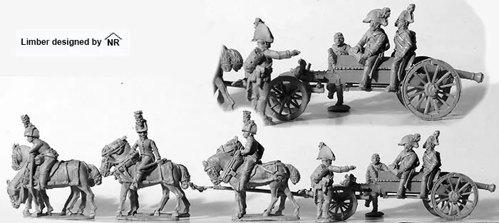 Perry Napoleonic AN37 caisson 6 chevaux canon 28mm