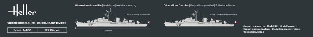 Heller Historical Collection Victor Schoelcher 1/400 maquette bateau