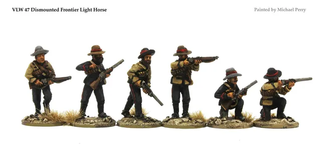 Perry VLW 47 Frontier Light Horse figurines Zulu 28mm
