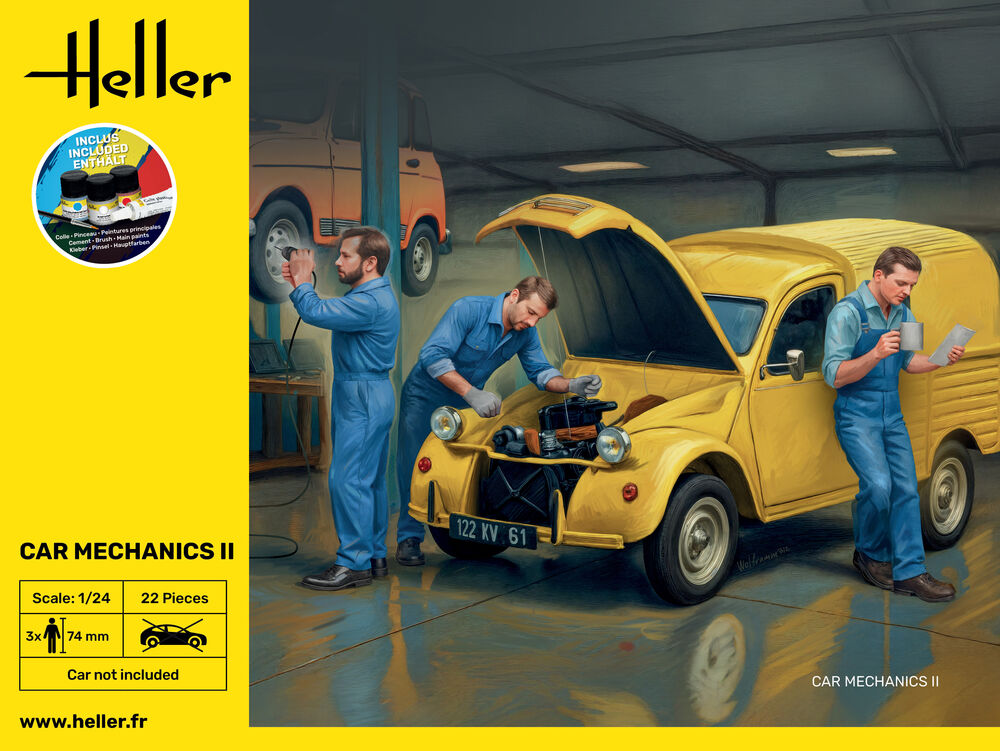 Heller Starter Kit Mécanique auto II figurines 1/24